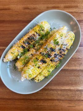Grilled Corn with Jalapeño Scallion Honey Butter
