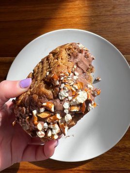 Single Serve Peanut Butter Cookie Ice Cream Sandwich