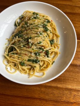 Herby Spaghetti with Anchovy Butter