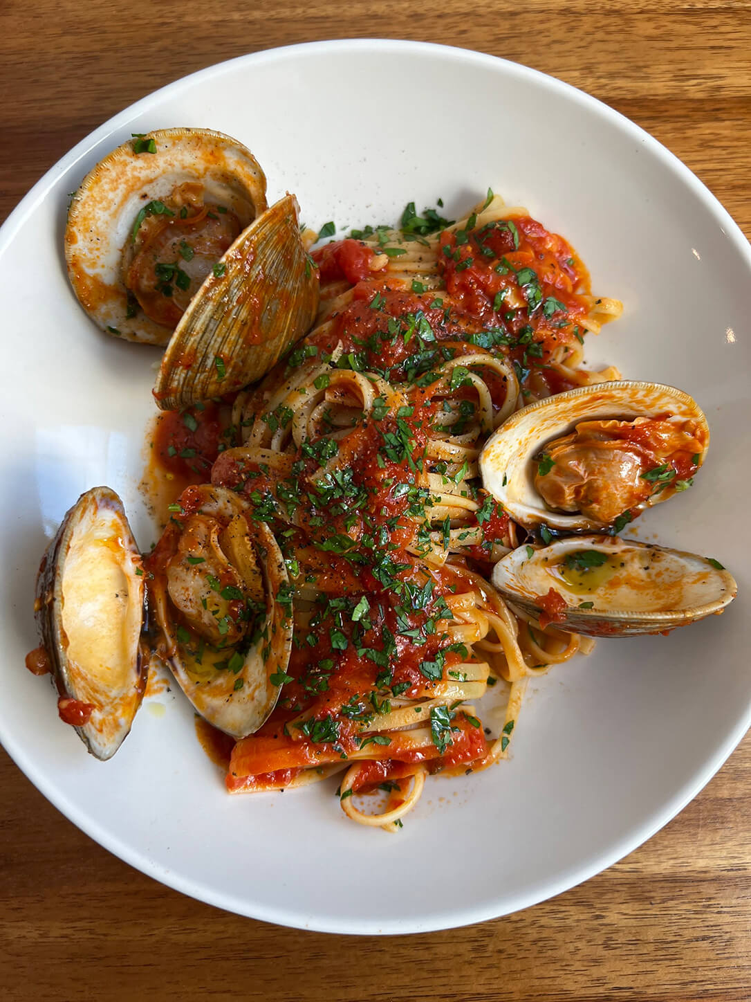 Linguine with Spicy Red Clam Sauce