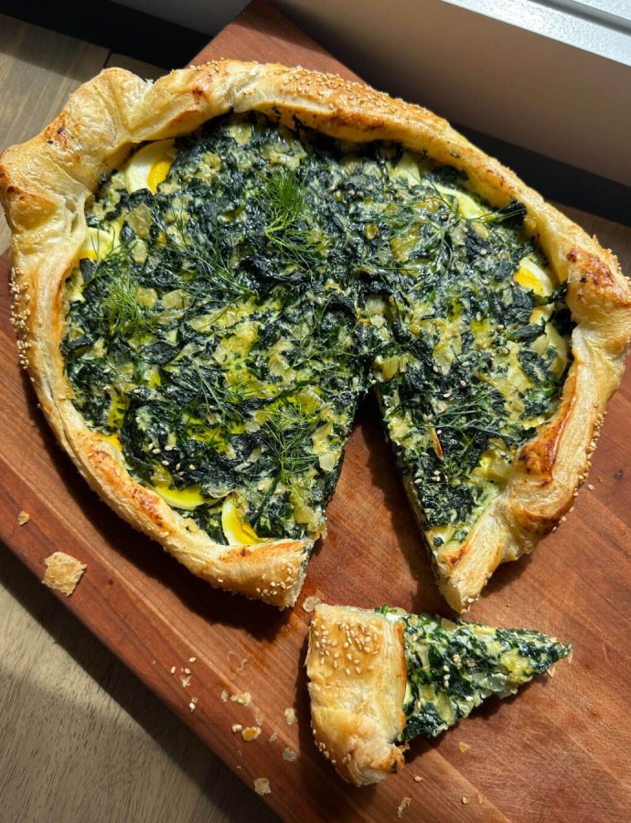 Spinach, Egg and Ricotta Galette (inspired by torta pasqualina!)