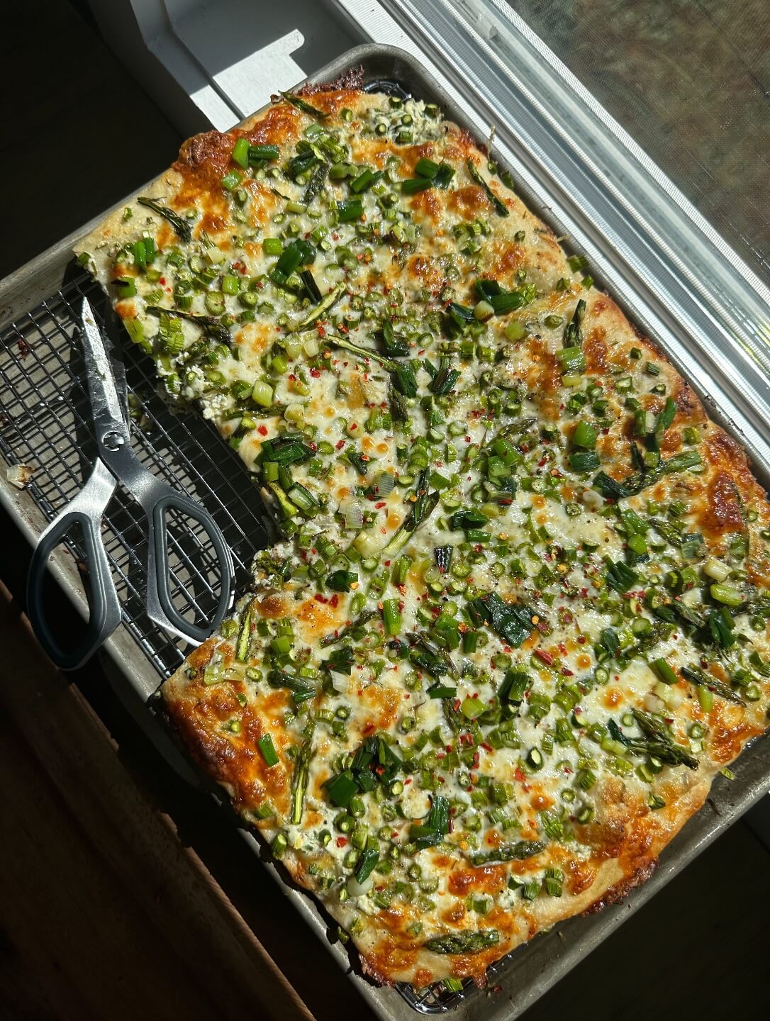 Asparagus and Ricotta Sheet Pan Pizza