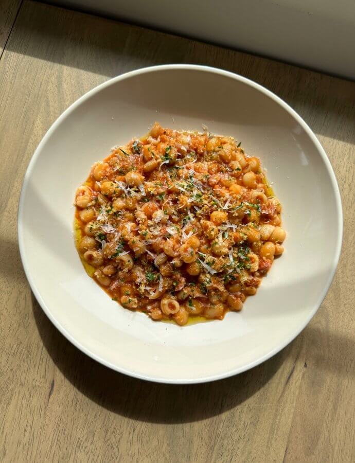 Soppressata Pasta and White Beans 