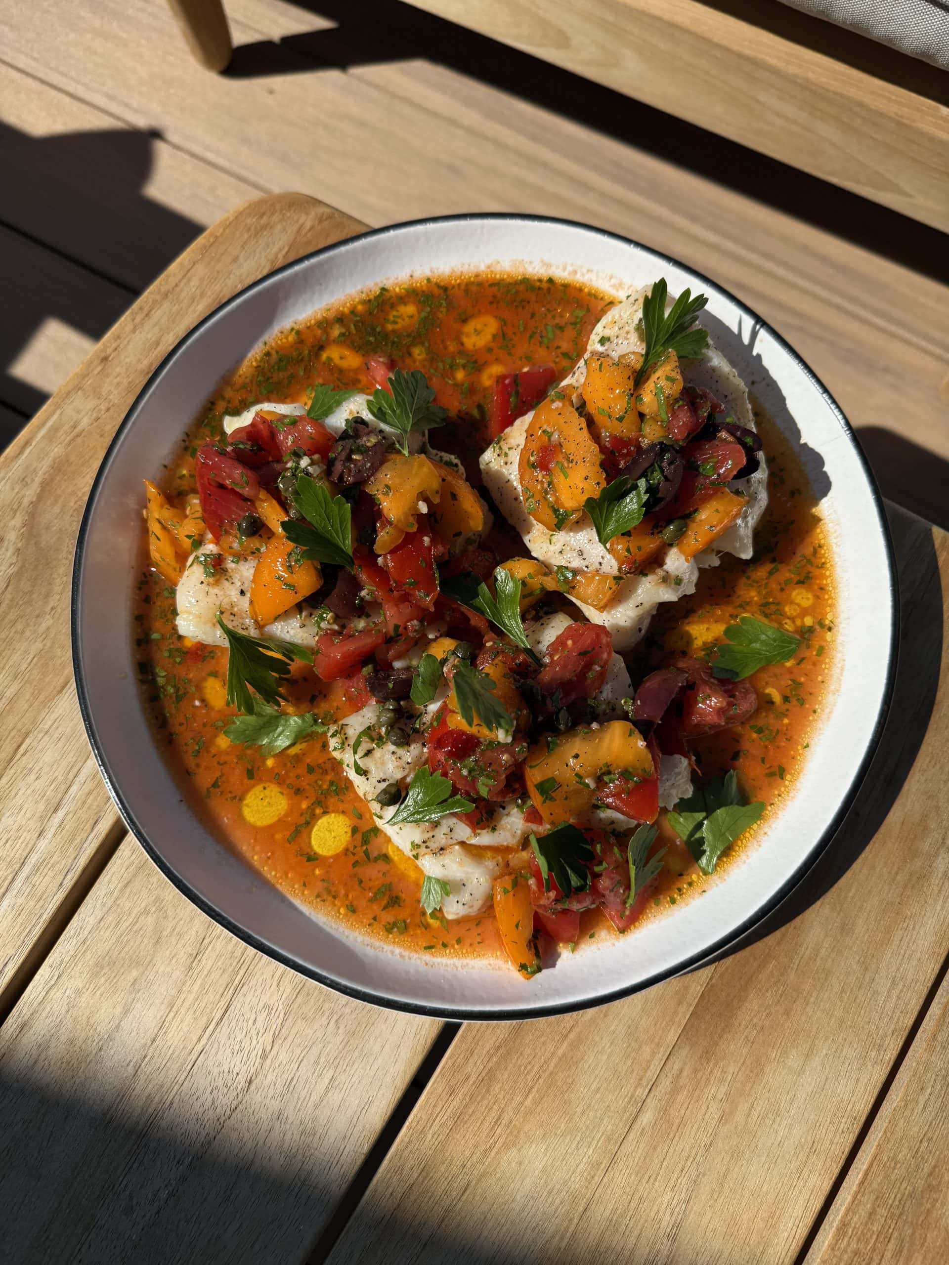 Slow Roasted Fish with Fresh Puttanesca | Hailee Catalano Recipes ...